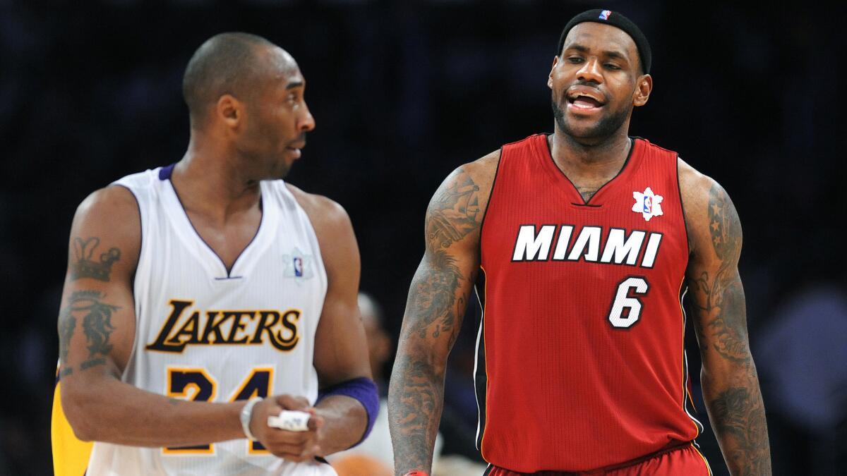 LeBron James gains perspective on aging from Kobe Bryant - Los